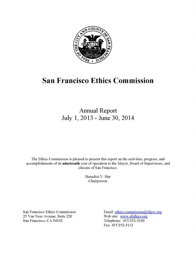 20132014final_Page_01 San Francisco Ethics Commission