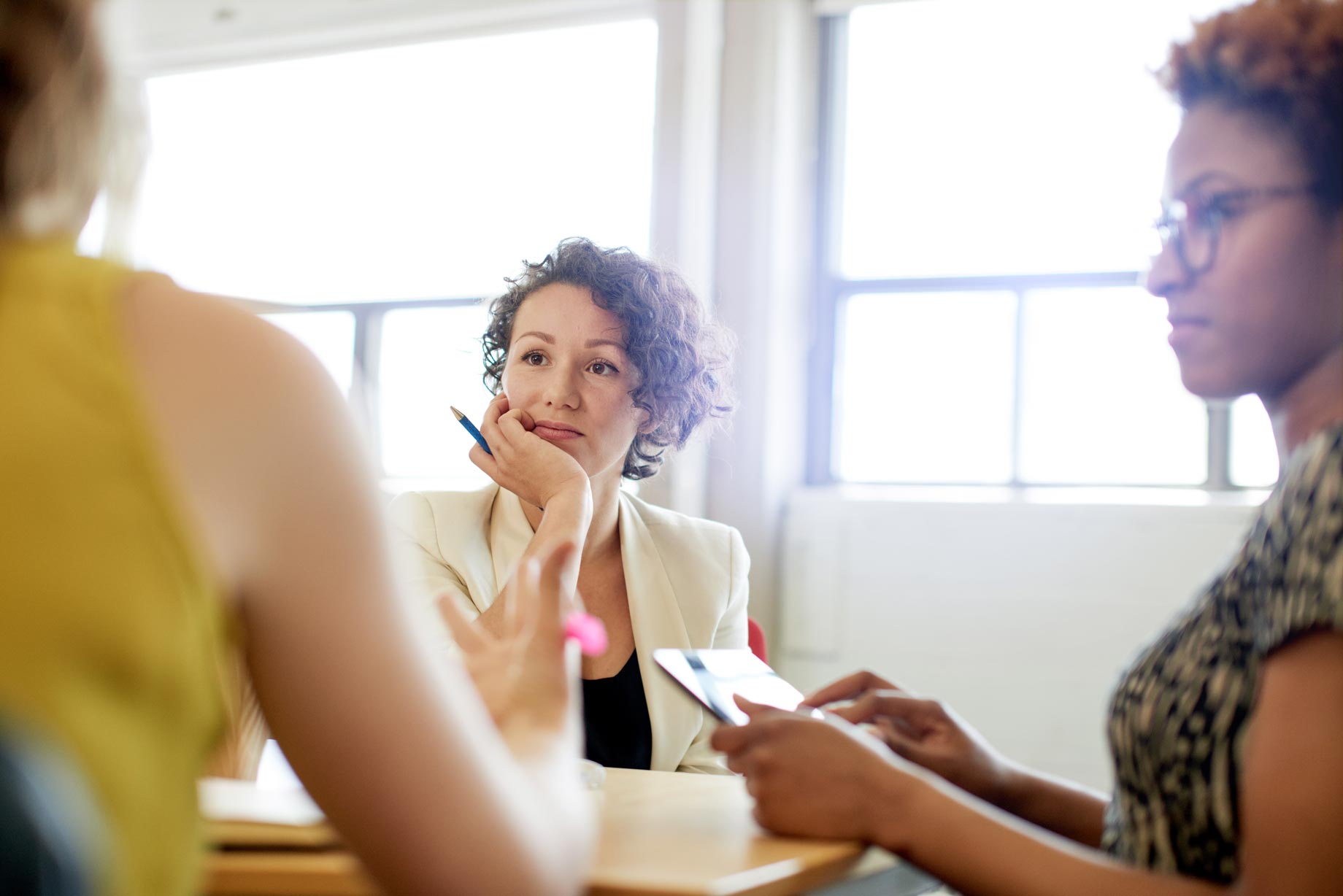 Women talking