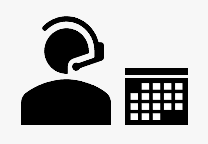 Person with headphones and calendar